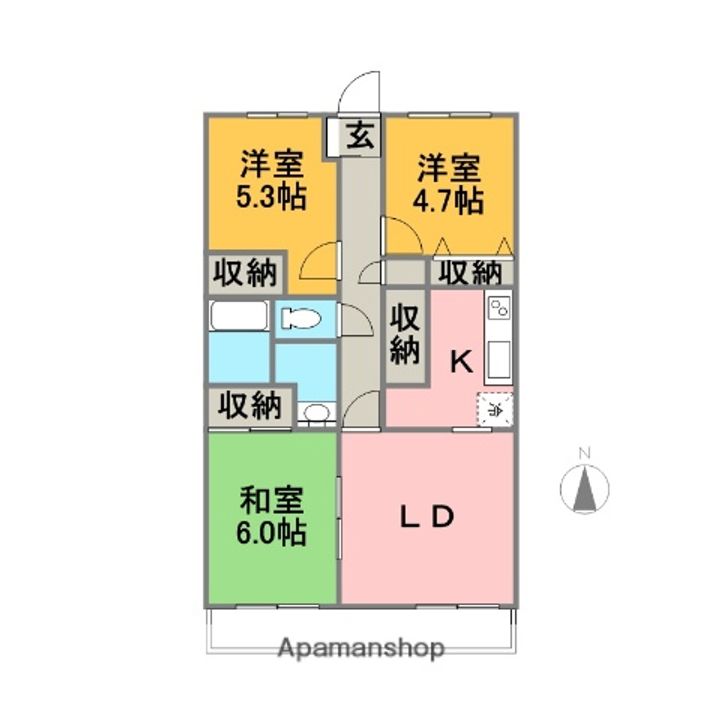 クリオネハイツの間取り