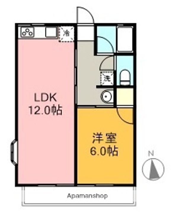 シティハイム白砂B107の間取り