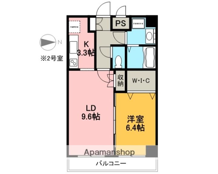 静岡県沼津市下河原町2丁目の賃貸マンションの間取り
