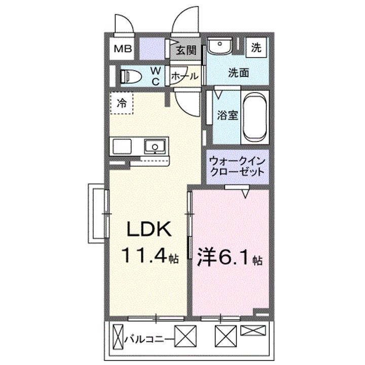 ロイヤル長伏の間取り