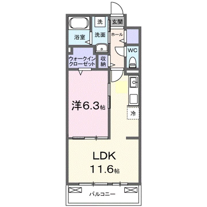 ロイヤル長伏の間取り