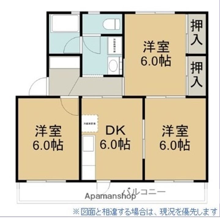 リバーコーポB405の間取り