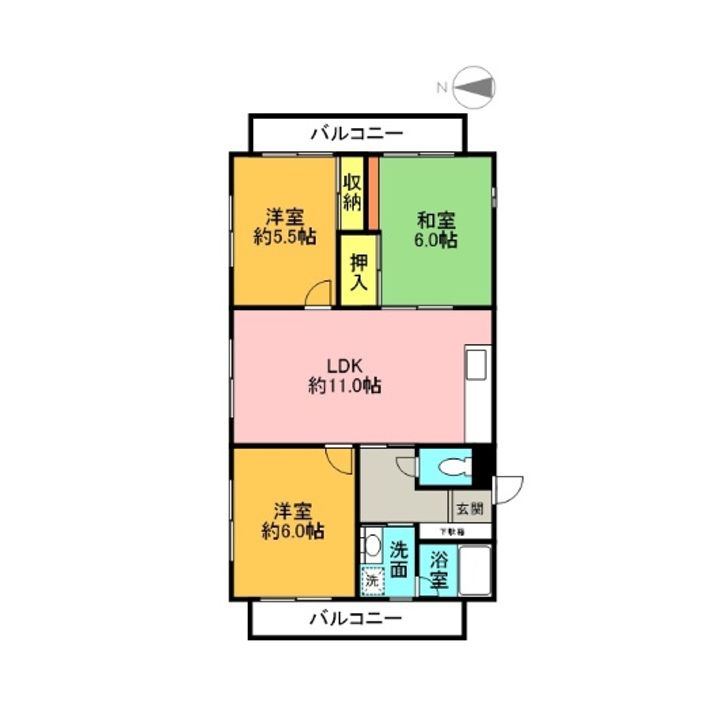 パミール香貫の間取り