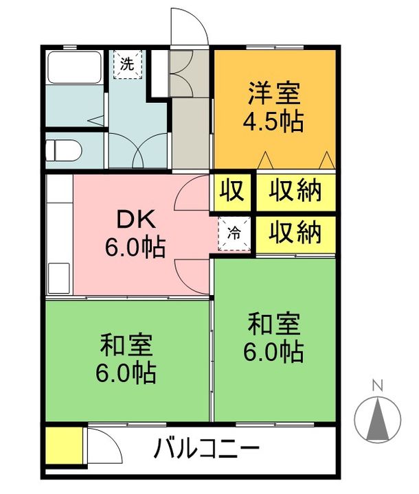 三恵マンション301の間取り