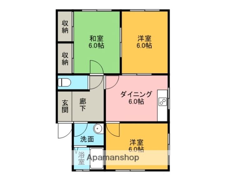 フレグランス後藤B棟の間取り