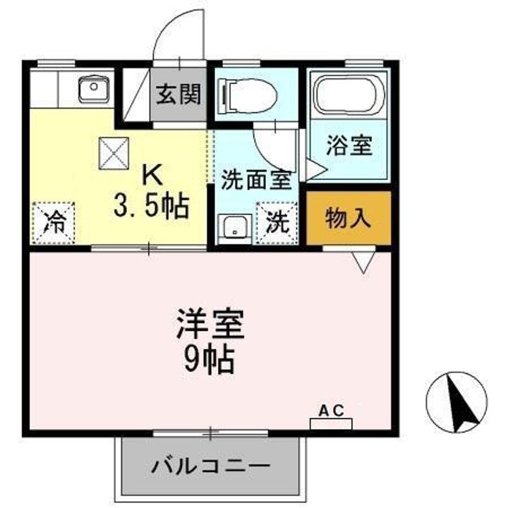 セジュール西添 Aの間取り