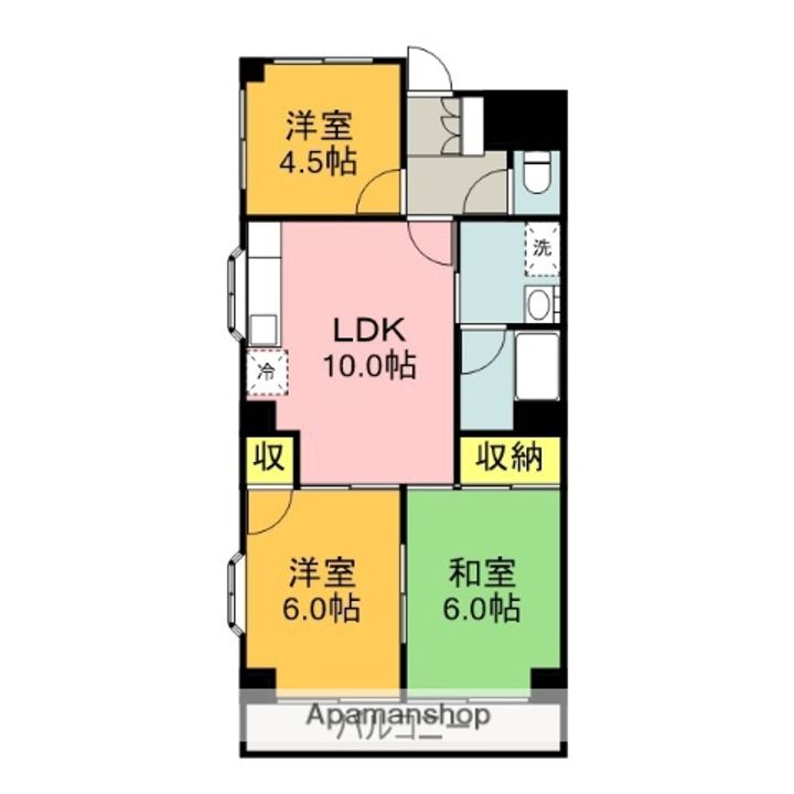 アビタシオンカラマズーツー志むらの間取り