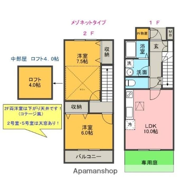 ヨーロピアンシャレー三島 A&Bの間取り