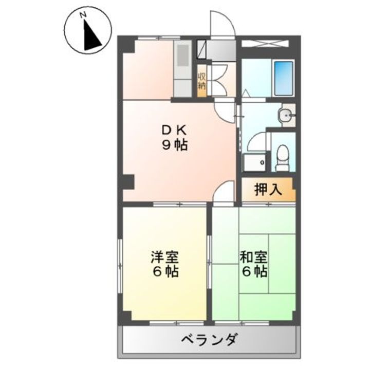 パレス野添の間取り