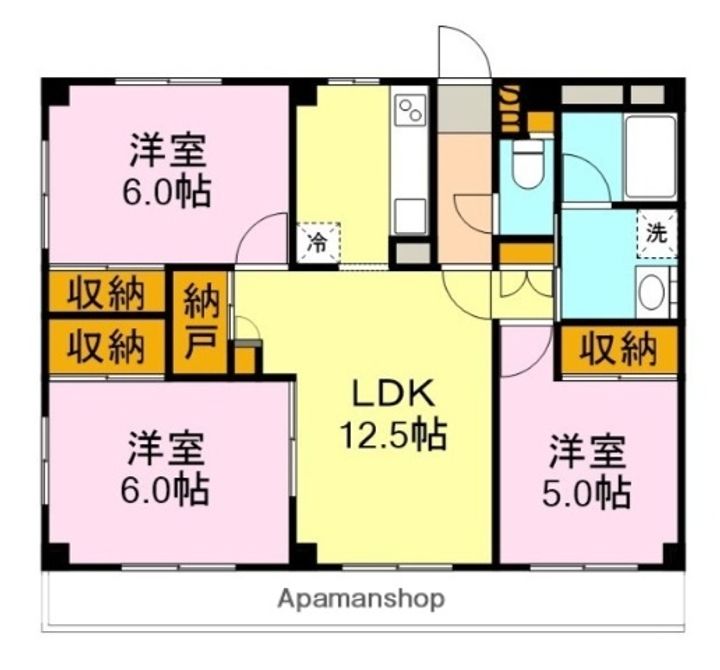 カーサ長窪Aの間取り