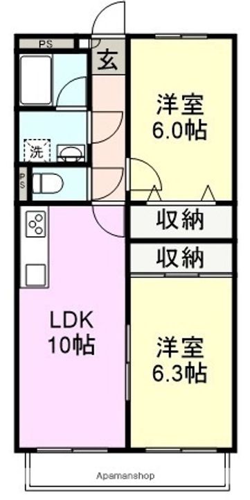 コーポラス野中の間取り