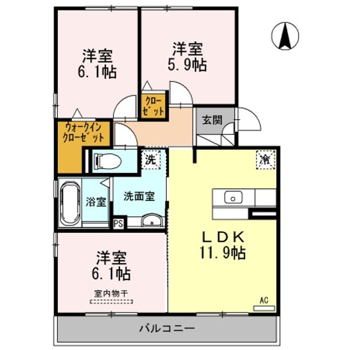 ソレイユY・Ⅱの間取り