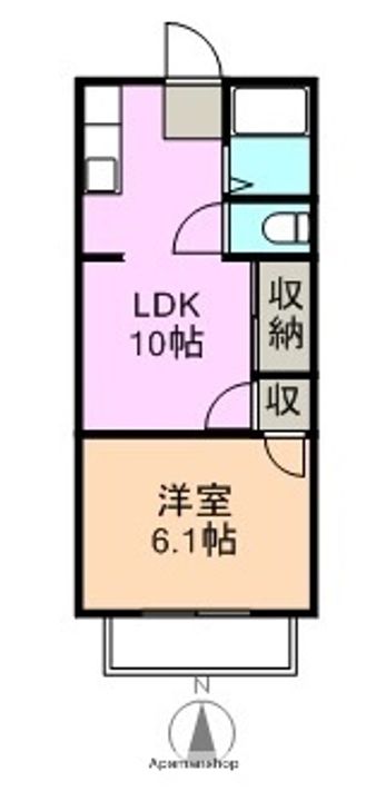 文教ハイツB102の間取り