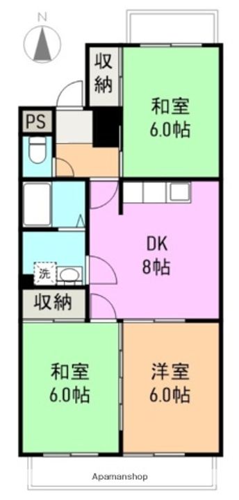 メゾン富士岡101の間取り
