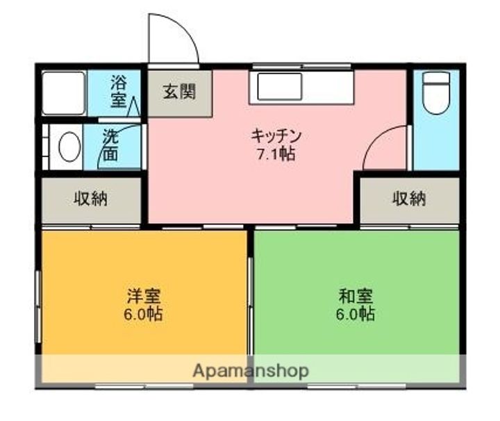 ハイム富士見B201の間取り