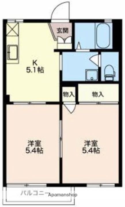 静岡県沼津市駿河台の賃貸アパート101の間取り