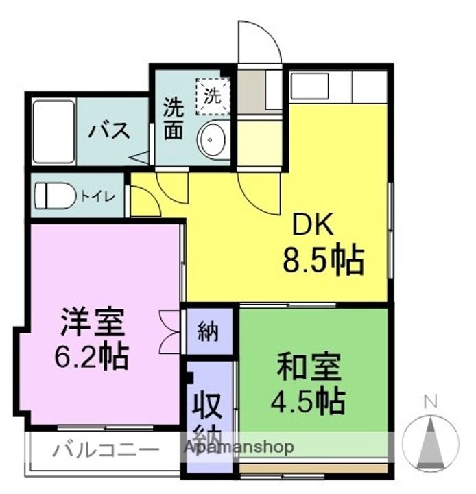 メゾン雅201の間取り
