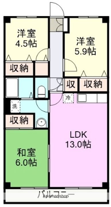グレース伏見Aの間取り