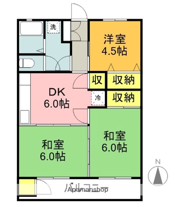 三恵マンション305の間取り