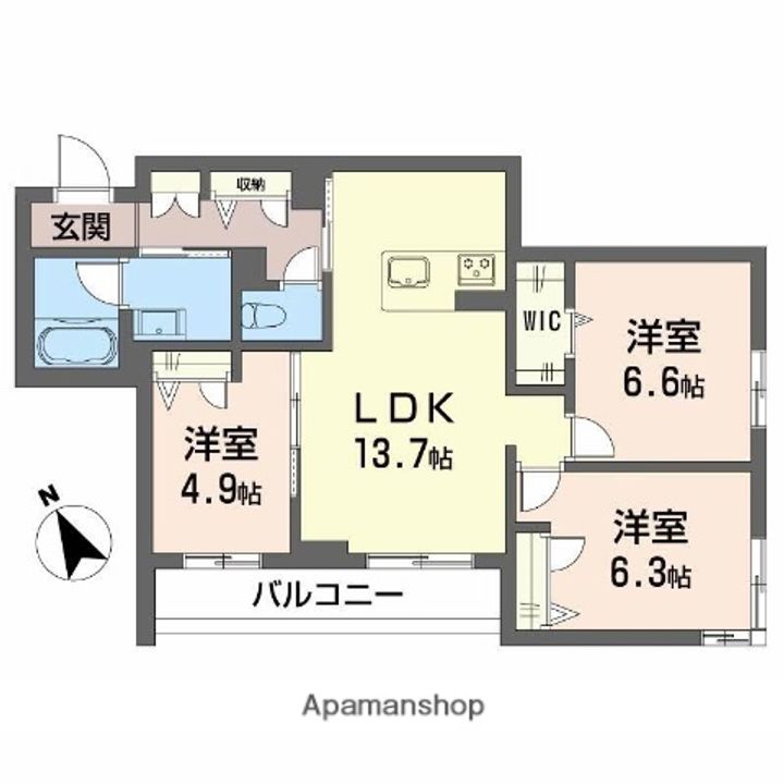 ヴィアソーレ203の間取り