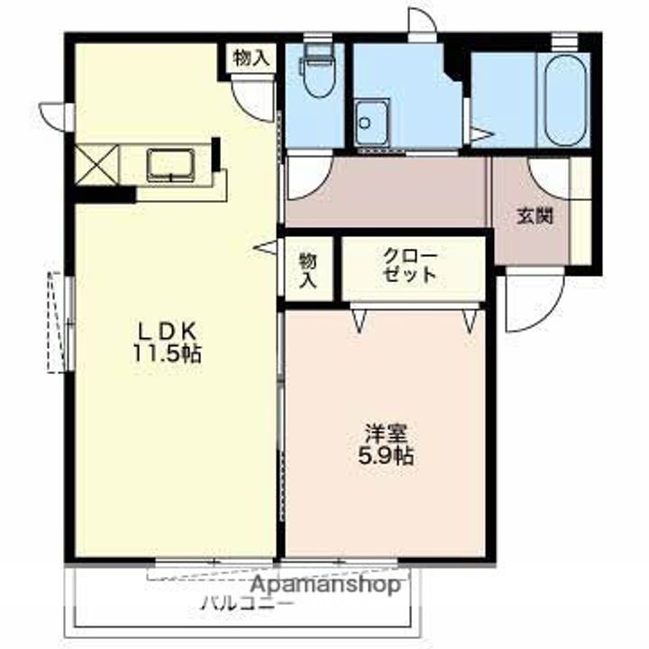 ビューテラス弐番館B202の間取り