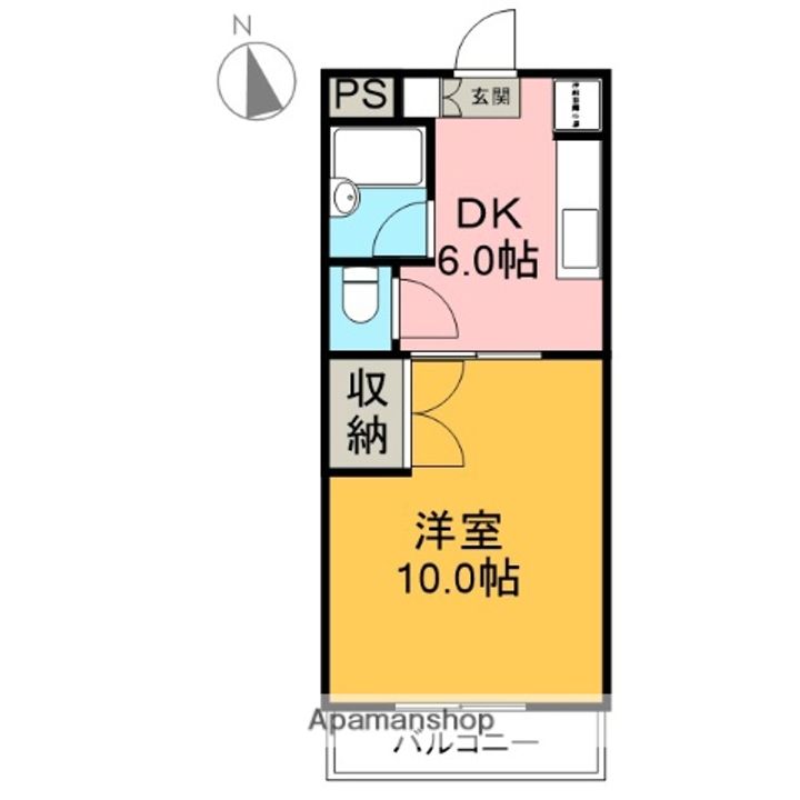 マンションCLOVER206の間取り