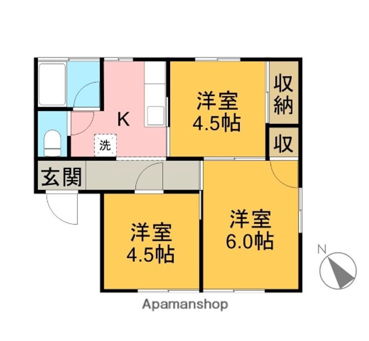 サンフラワー1-Dの間取り