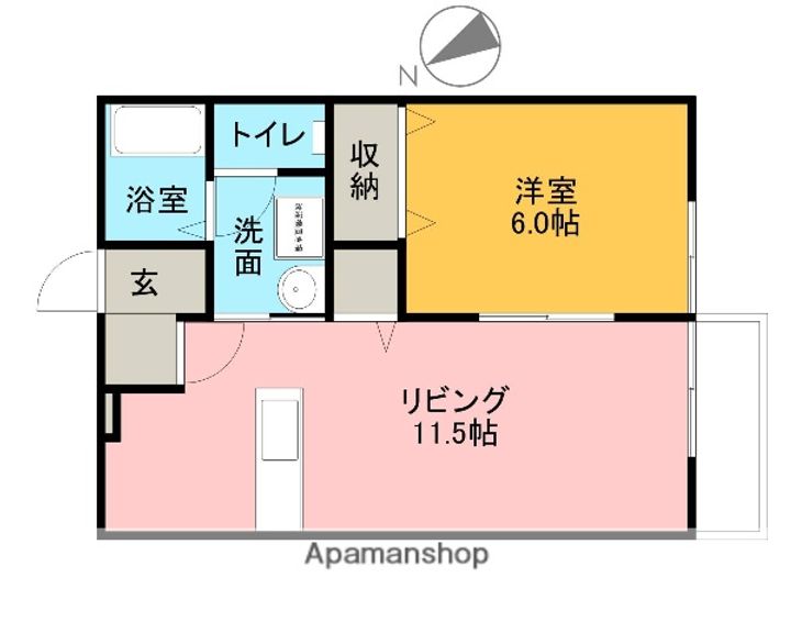 エルメゾンネクスト石坂の間取り