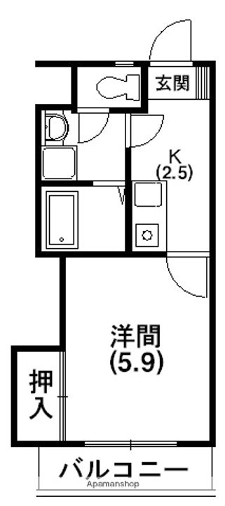 ホワイトコーポⅠ104の間取り
