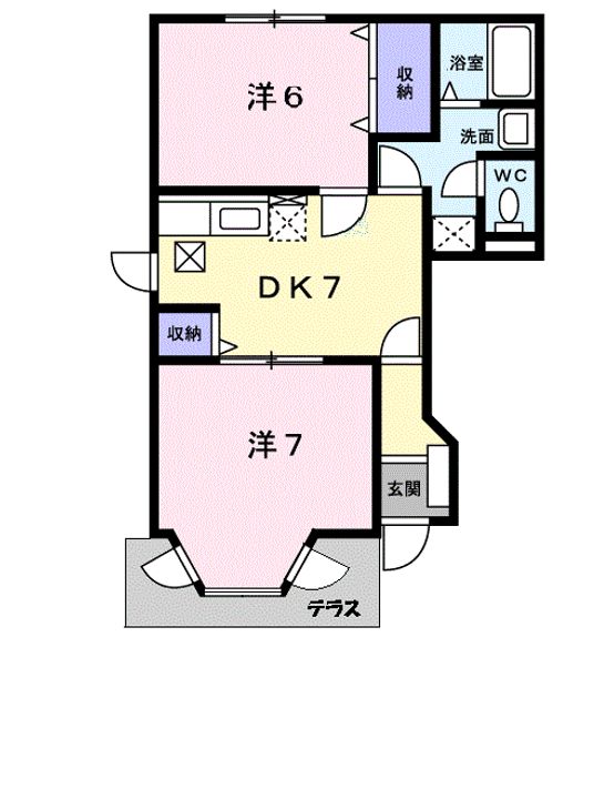 プラシドAの間取り
