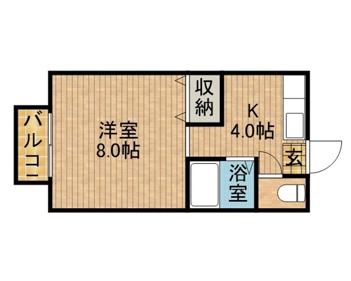 リバーサイドB202の間取り