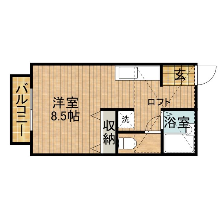 フローラ泉町E106の間取り