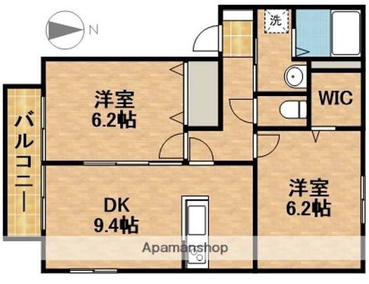 グランディアコートAの間取り