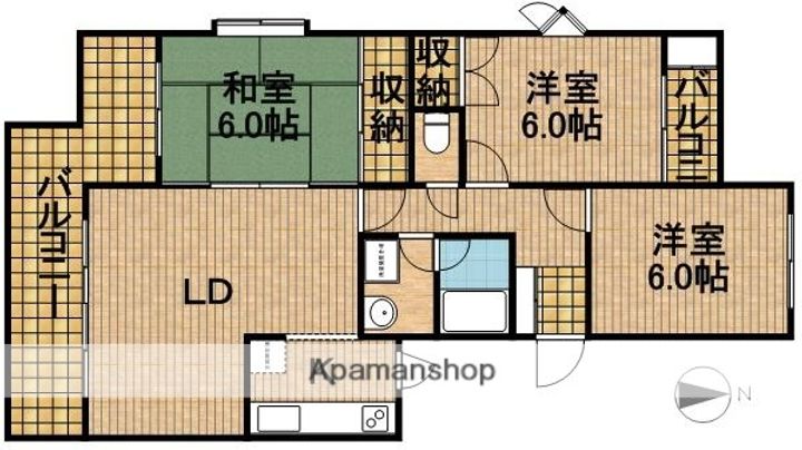シェ・ジャルダン105の間取り