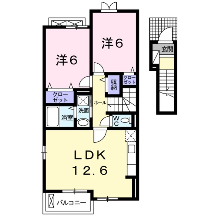 ブランドールⅠの間取り