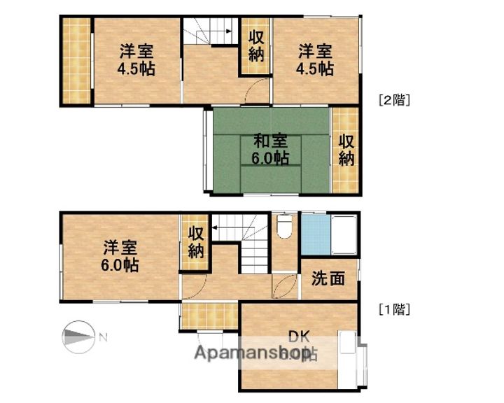 静岡県浜松市中央区早出町(一戸建)の賃貸物件戸建ての間取り