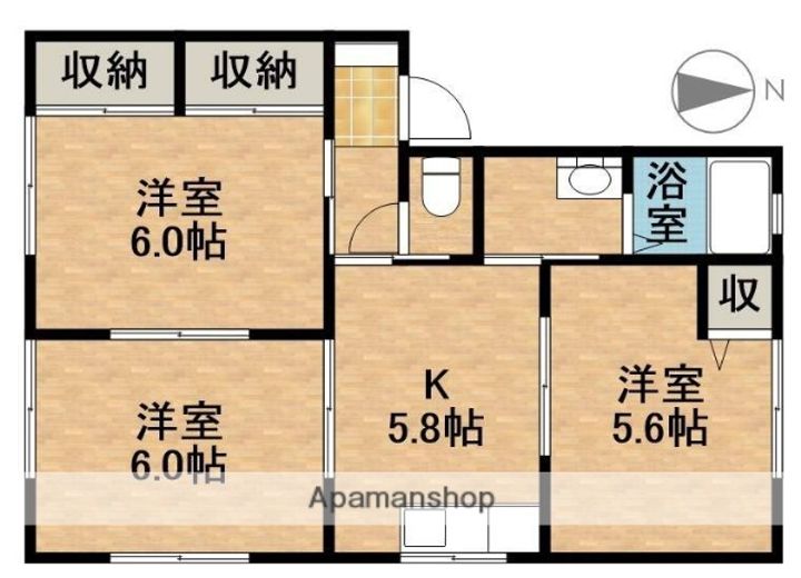 オーシャンヒルズA201の間取り