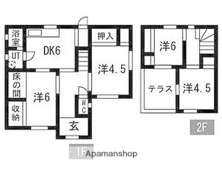 静岡県浜松市浜名区細江町気賀(一戸建)の賃貸物件戸建ての間取り
