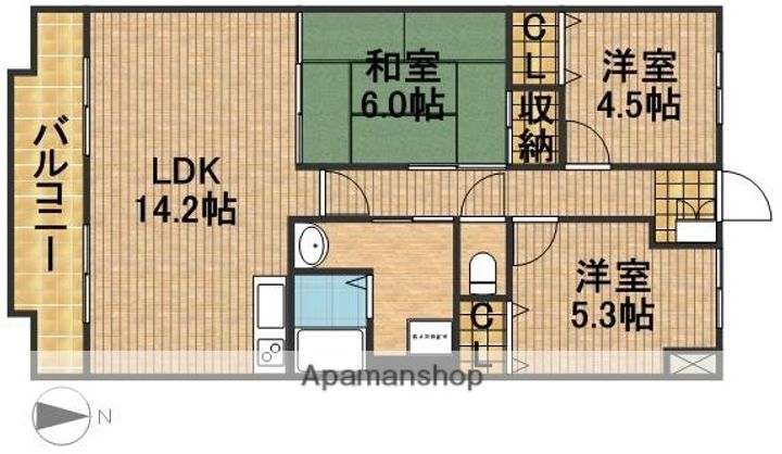ラフォーレ東の間取り