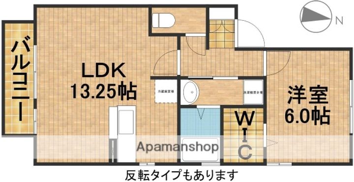 リビングタウン明ヶ島Bの間取り