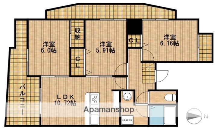 中央ハイツ海老塚A12の間取り