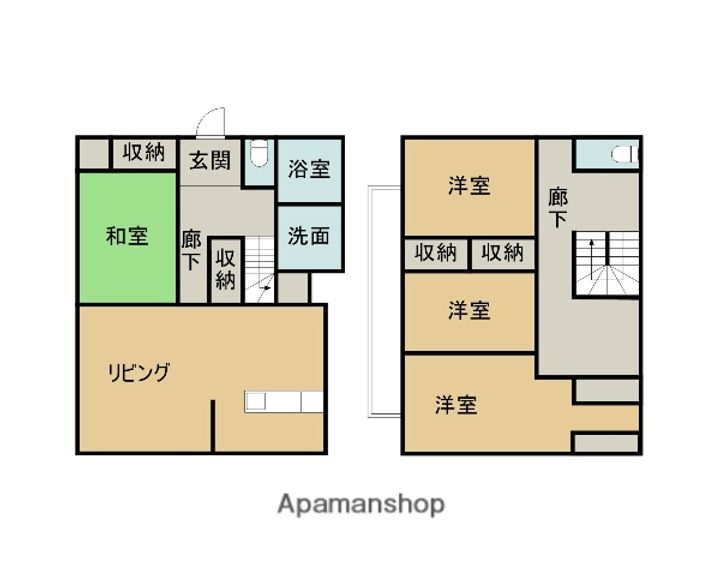 静岡県掛川市大坪台(一戸建)の賃貸物件戸建ての間取り