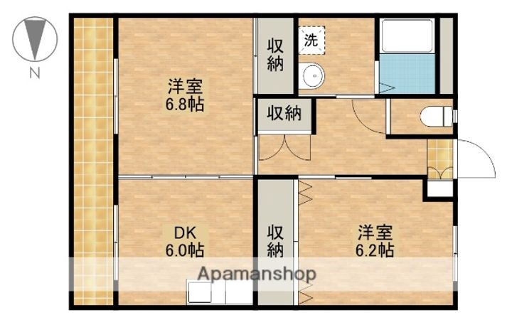 マンション芳舟Ⅱの間取り