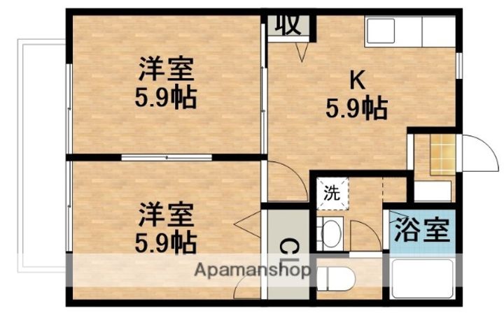 ゆめさきA201の間取り
