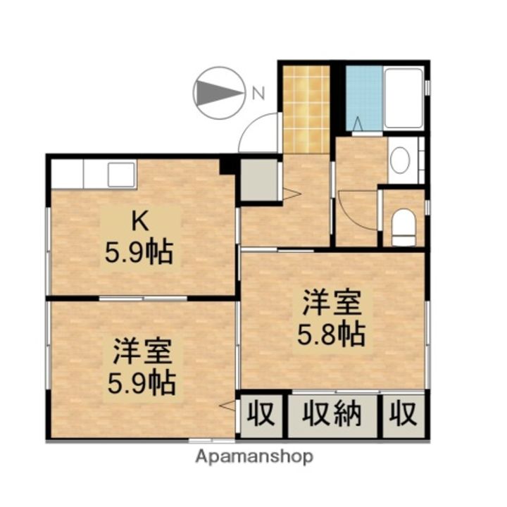 ブリーズ柳Bの間取り