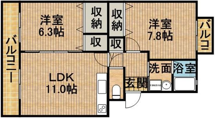 MOKA・DXの間取り