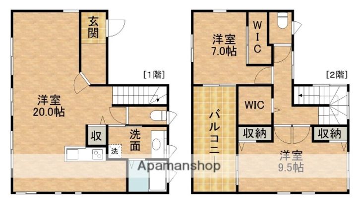 静岡県浜松市中央区瓜内町(一戸建)の賃貸物件戸建ての間取り
