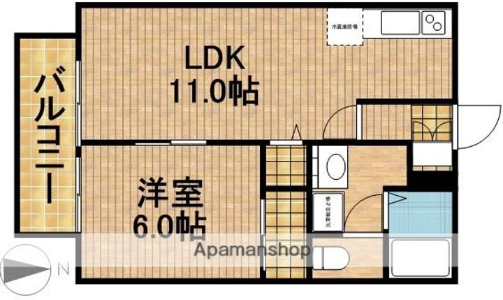 エスポワール久米Aの間取り