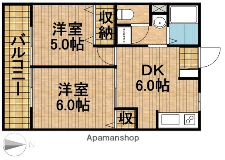 トゥエンティワンBの間取り