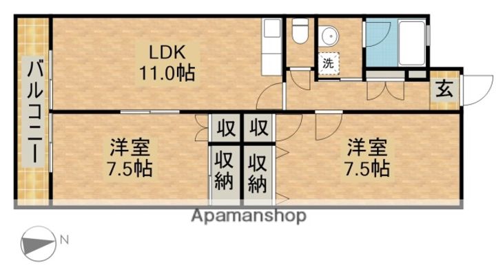 スクエア5の間取り